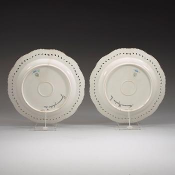 A set of two Royal Copenhagen 'Flora Danica' dishes, Denmark, 20th Century.