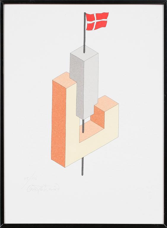 OSCAR REUTERSVÄRD, 15 st, mapp av färglitografier, signerade och numrerade.