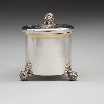 JOHAN BIÖRCK, Västerås (verksam 1680-1709), dryckeskanna, silver, barock.