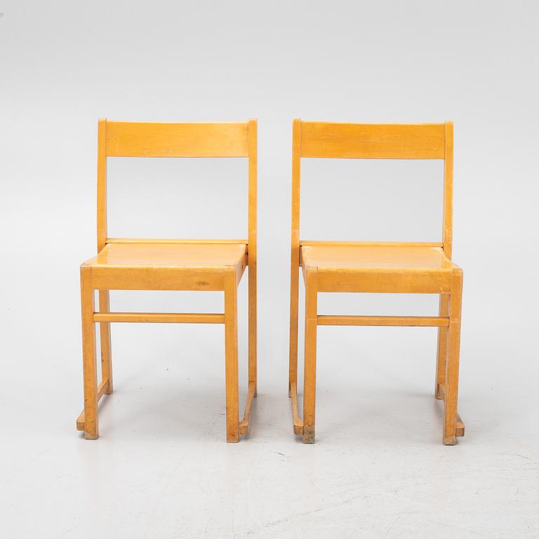 Sven Markelius, stolar, 6 st, "Orkesterstolen", 1900-talets mitt.