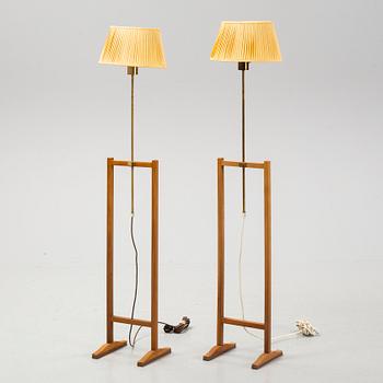 A pair of model 2548 floor lamps by Josef Frank for Firma Svenskt Tenn, designed 1952.