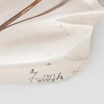 Viggo Wollny, broscher 3 st, sterlingsilver, Jammik, Danmark.