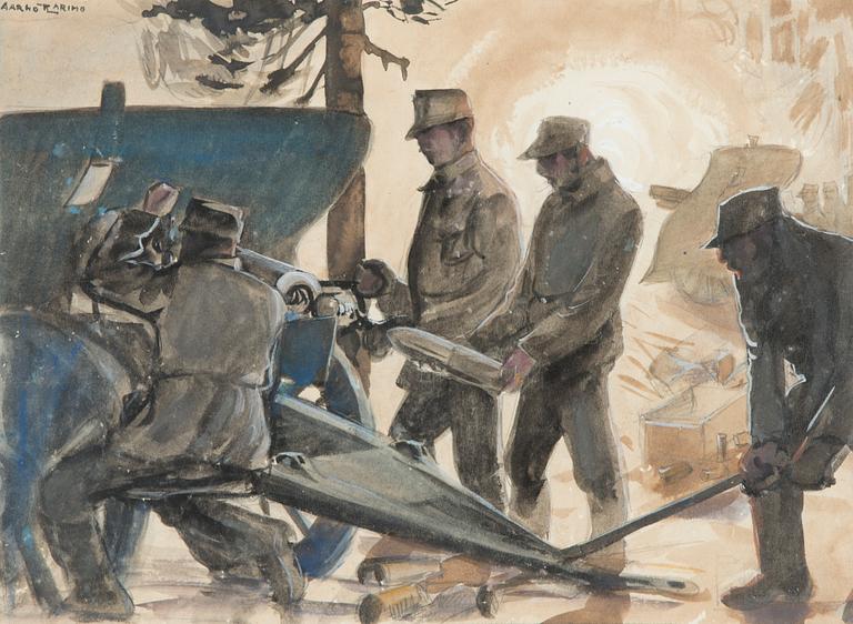 Aarno Karimo, Artillerymen.