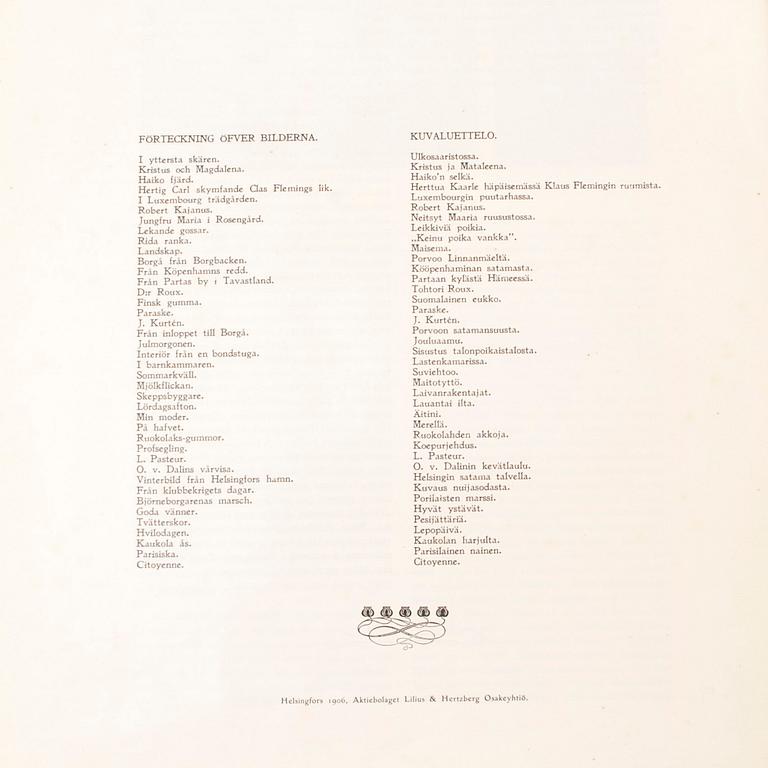 MAPP, 25+5 st, tryckbilder efter Albert Edelfelt, tryck AB F. Tilgmann, Helsingfors 1906.