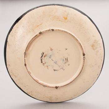 A ceramic bowl, signed and dated 1995.