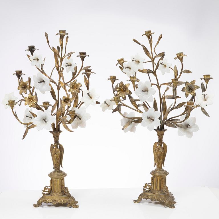 Kandelabrar, ett par, Frankrike, 1800-talets andra hälft.