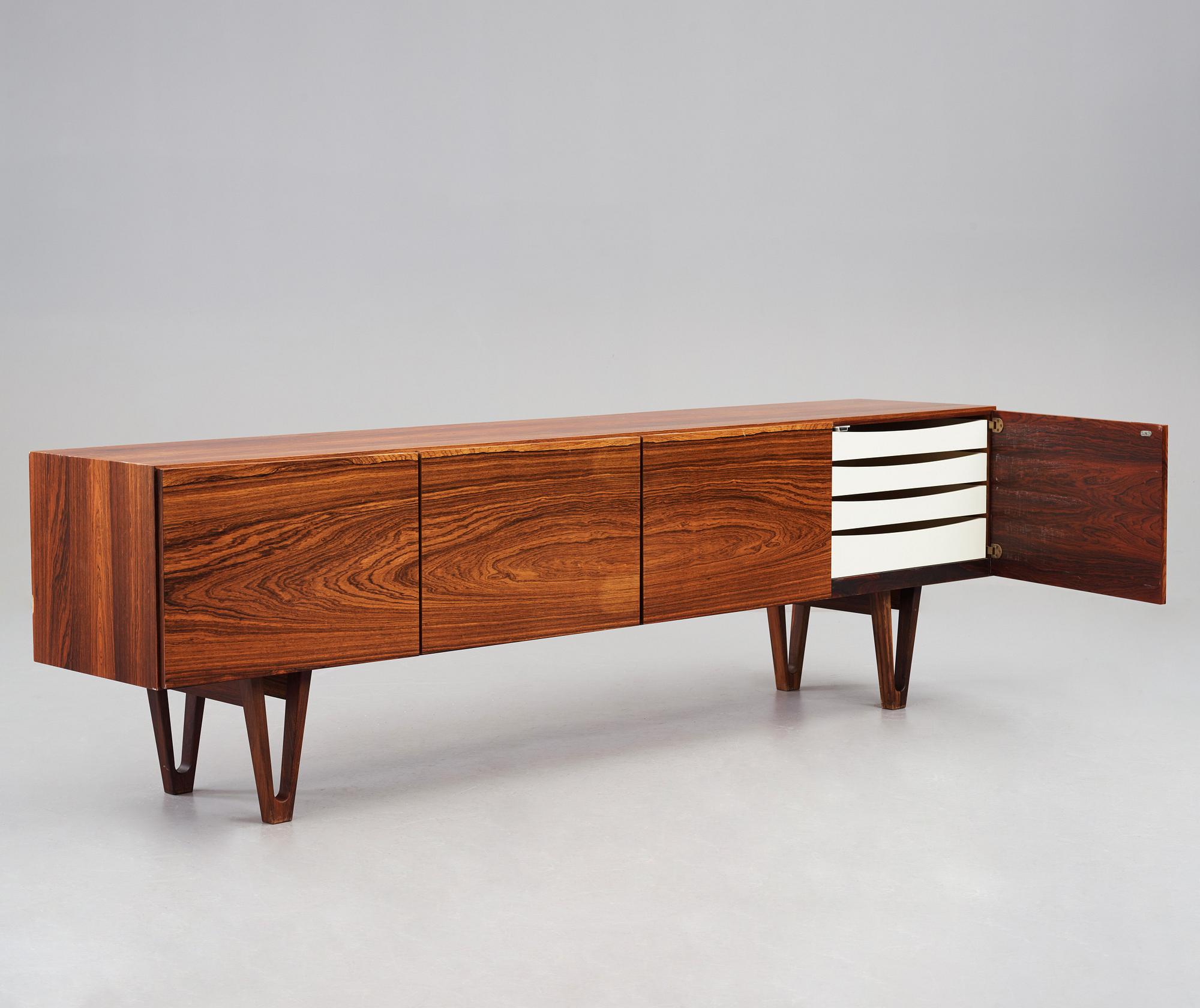 Ib Kofod-Larsen, a rosewood sideboard, Seffle, Sweden 1960's.