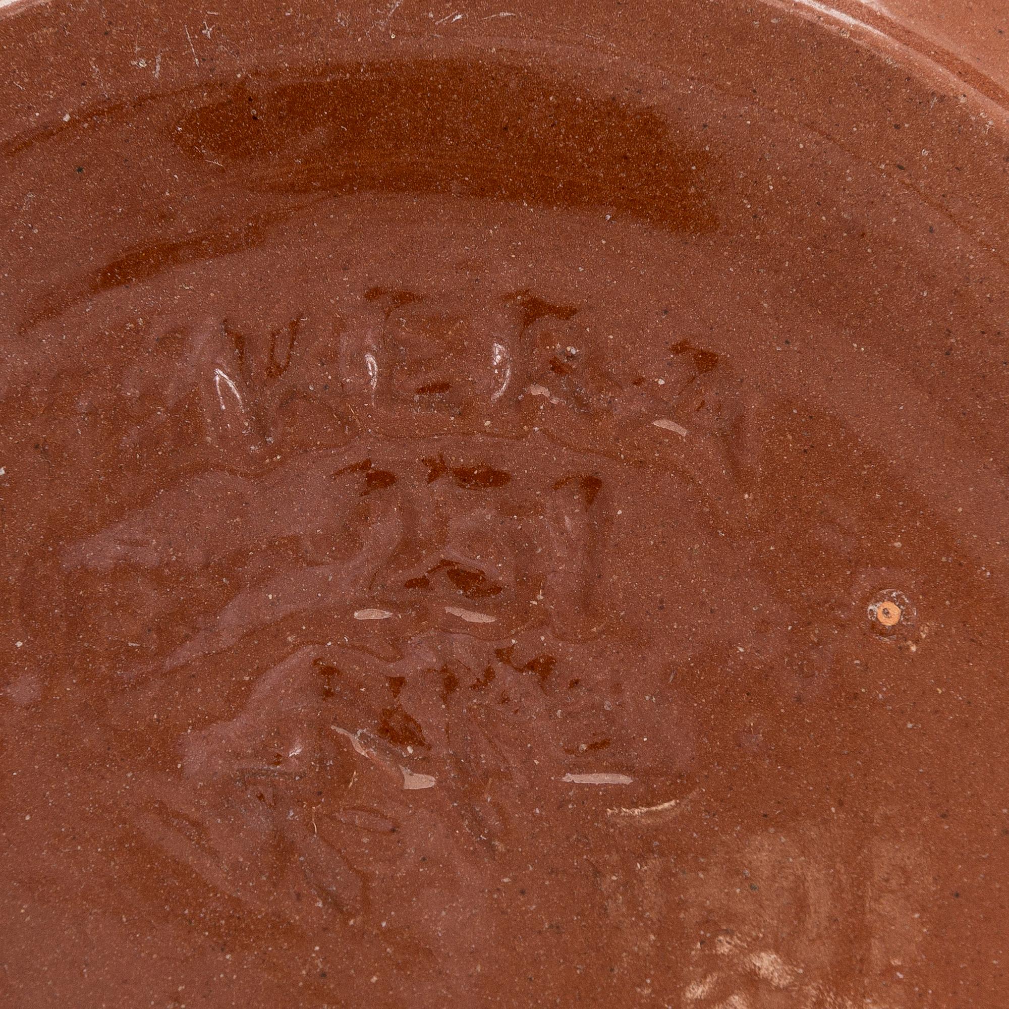 Marita Lybeck, plates, 2 pcs "Koto" and a bowl, red clay, signed ML KERA.