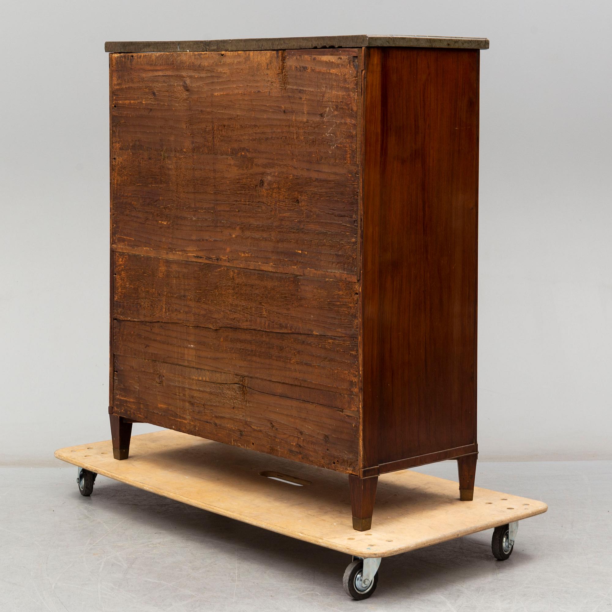 A Swedish late gustavian secretaire, late 18th century.