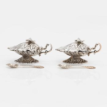 A pair of Spanish salt cellars, 1934-88.