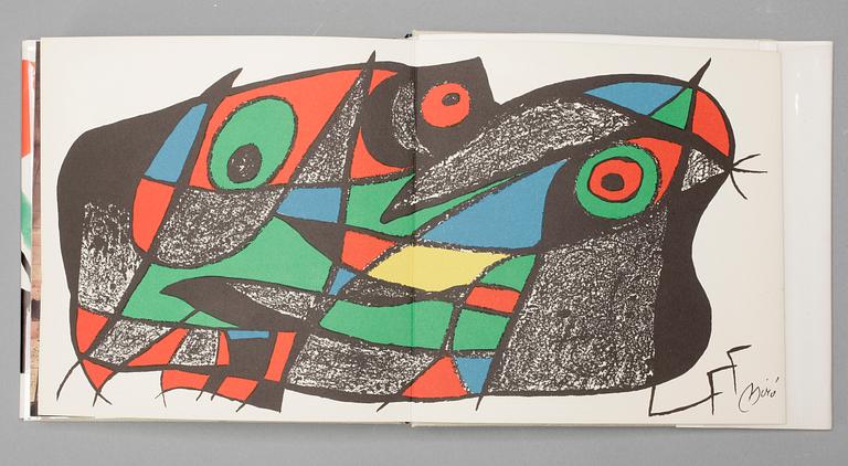 KONSTBOK, Joan Miró, Fotoscop, Det Visuella Språket, Galerie Börjeson, numrerad 218/1500, 1975.