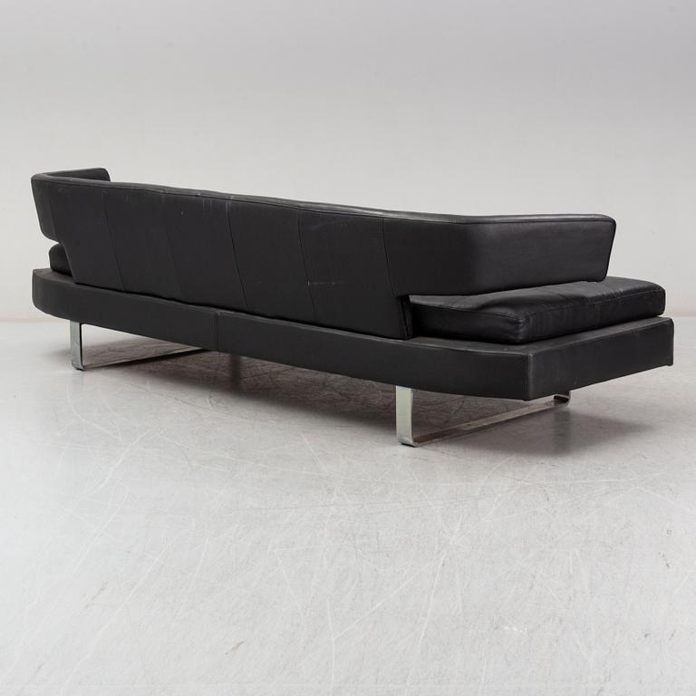 a late 20th century leather sofa,