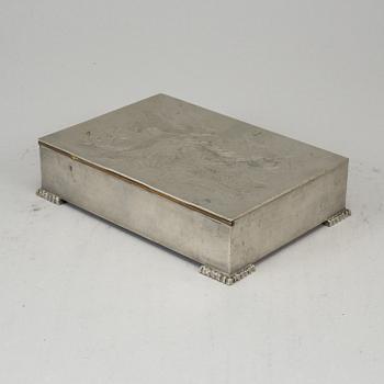 NILS FOUGSTEDT, atributed to, a pewter box, Svenskt Tenn, Stockholm 1935.
