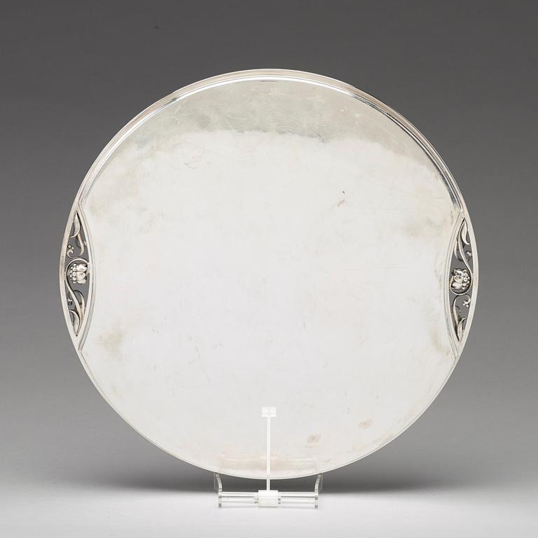 Georg Jensen, te- och kaffeservis, 5 delar med bricka, Argenterie d'Art de Georg Jensen, Köpenhamn ca 1930-1938.