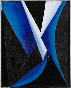 548. Gerd Nordenskjöld, Komposition i blått och svart.