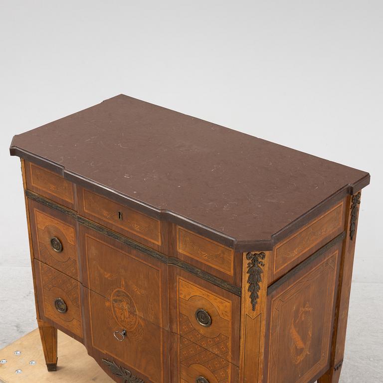 A Gustavian style chest of drawers, circa 1900.