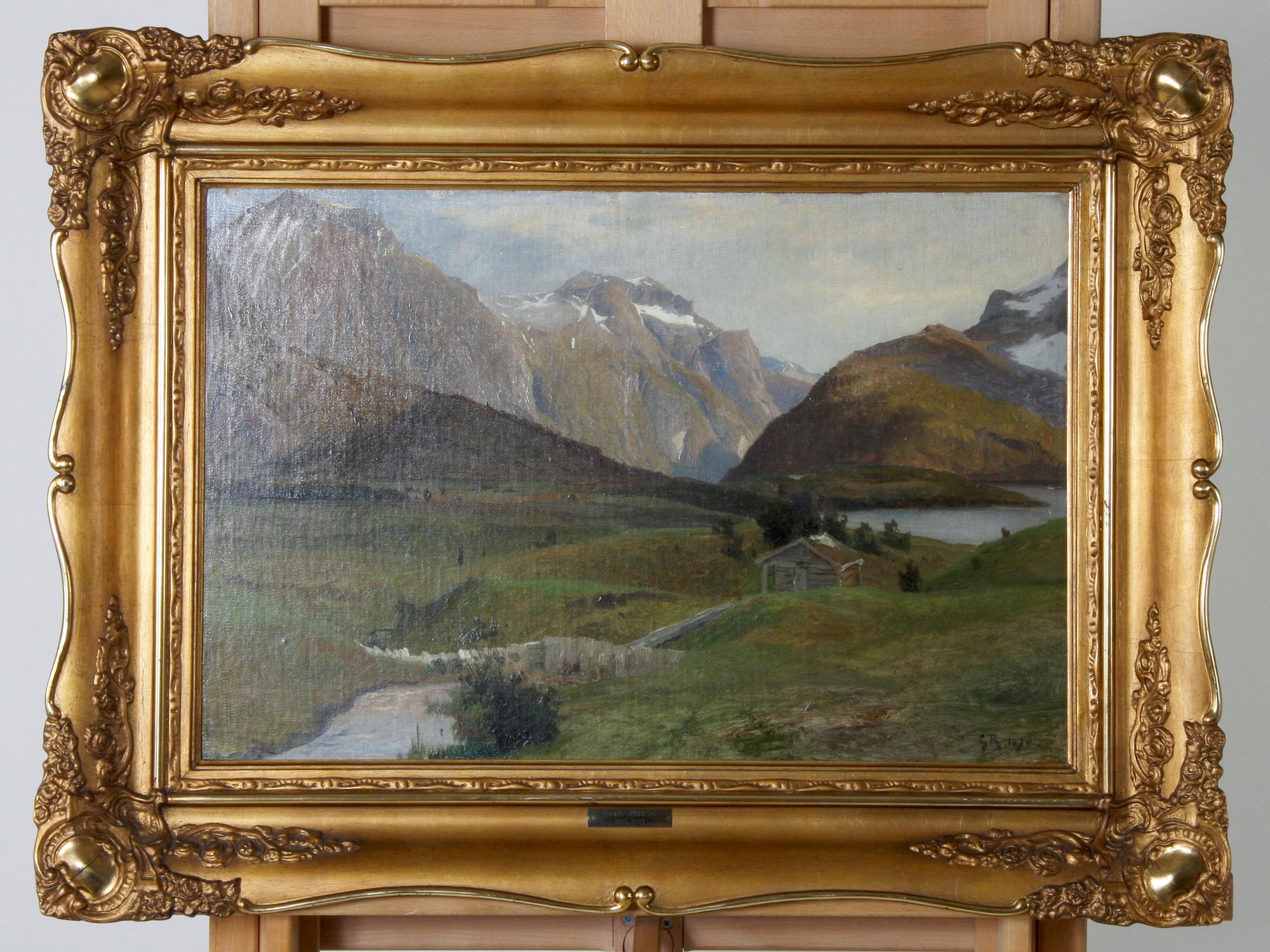 RYDBERG, GUSTAF, olja på duk uppfodrad på pannå, sign o dat 1879.