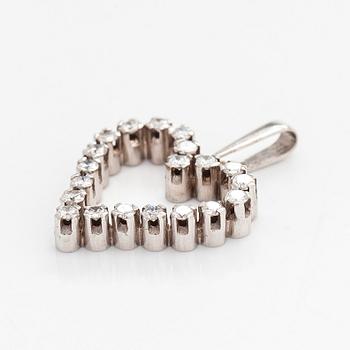 A. Tillander, hänge, hjärta, 18K guld och diamanter.