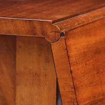 A Swedish Empire mahogany center table.