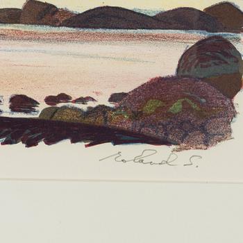 Roland Svensson, lithograph in colors, signed and numbered 105/200.