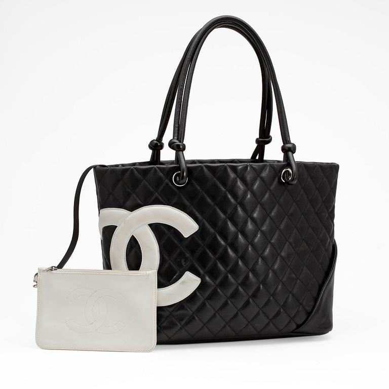 CHANEL, a black quilted leather "Shopping bag".