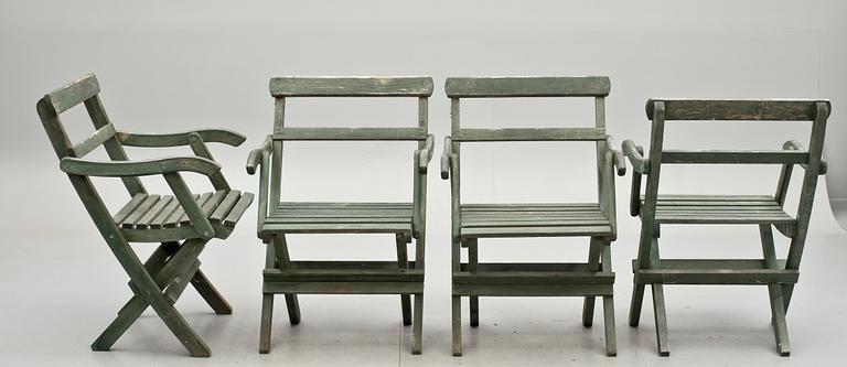 TRÄDGÅRDSMÖBLEMANG, 5 delar, 1900-tal.