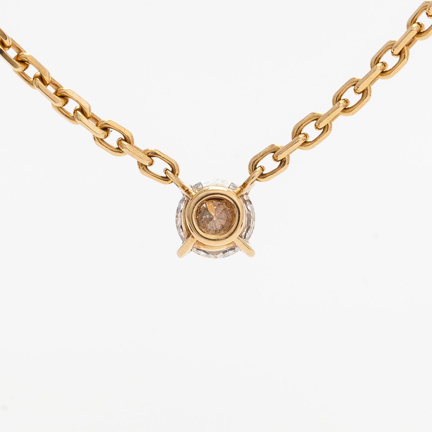 Cartier, halsband, "1895" i 18K guld med briljantslipad diamant.