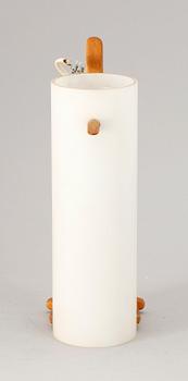 VÄGGLAMPA, ek och opalglas, Luxus, Vittsjö, 1950/60-tal.