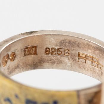 Lars Arby, fyra ringar, silver, en med tigeröga.
