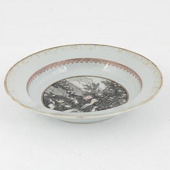 Tallrik, porslin, Kina, Qingdynastin, Qianlong (1736-95).