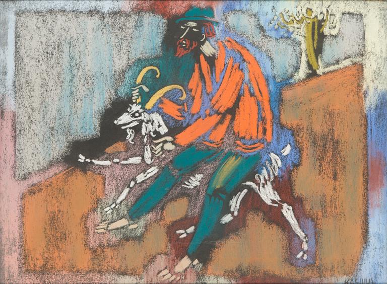 Vytautas Kasiulis, pastell, signerad.