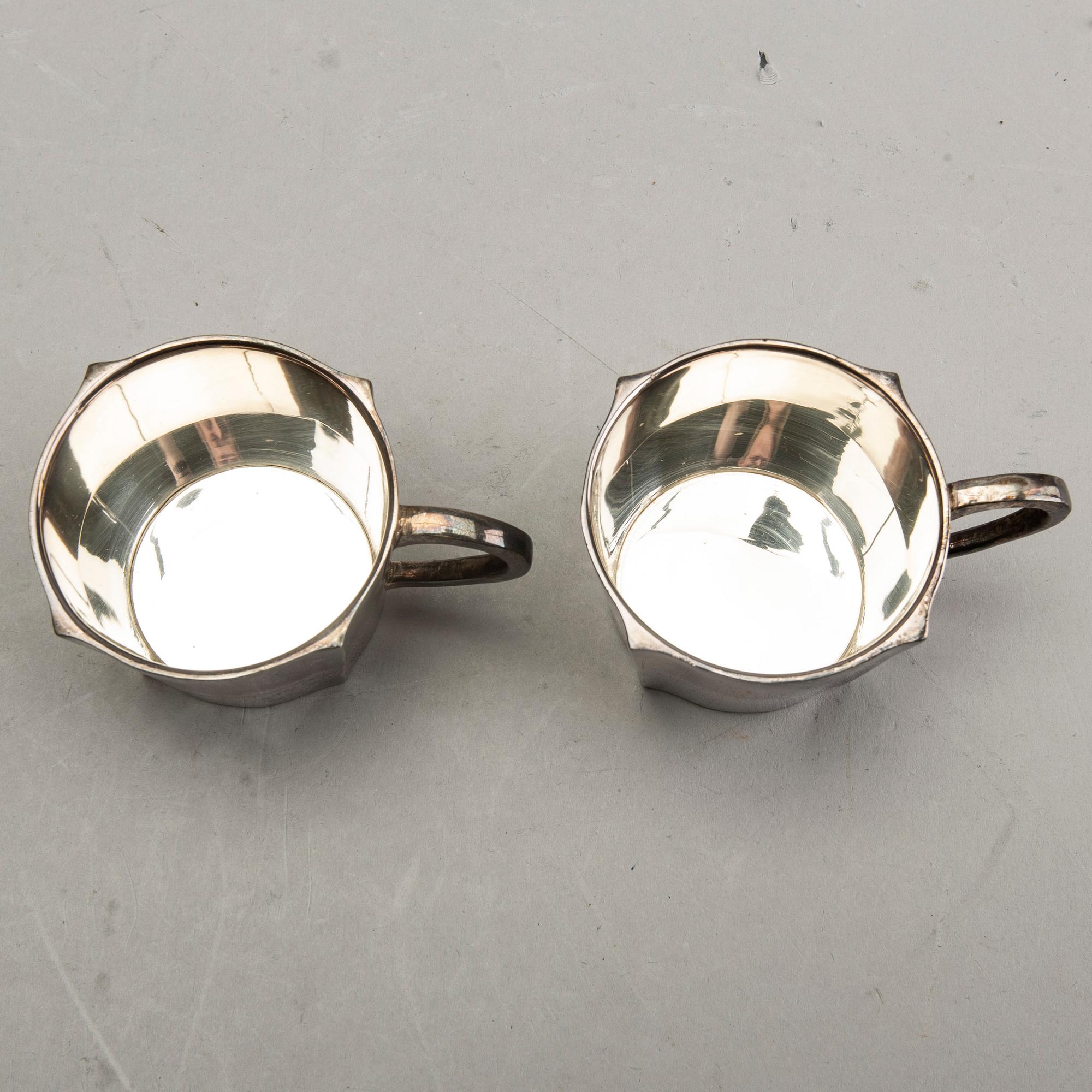 Sigvard Bernadotte, a set of 24 pcs EPNS cocktail and punch glasses.