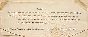 ALBERT ENGSTRÖM, teckningar, 3 st, sign.