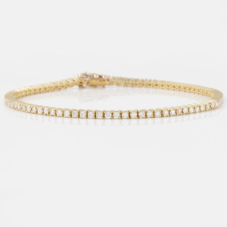 ARMBAND, sk tennisarmband, med briljantslipade diamanter ca 2.20 ct.
