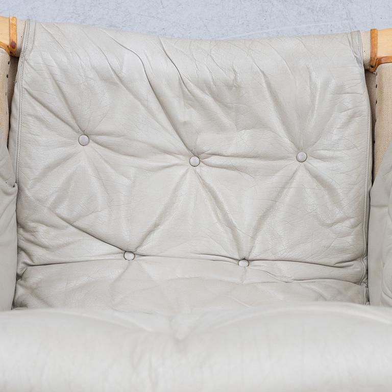 Bruno Mathsson, a 'Pernilla' easy chair witr foot stoll., Dux.