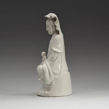 GUANYIN, blanc de chine. Sen Qingdynasti about 1900.