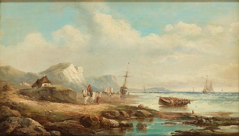 John James Wilson, Kustlandskap med ryttare.