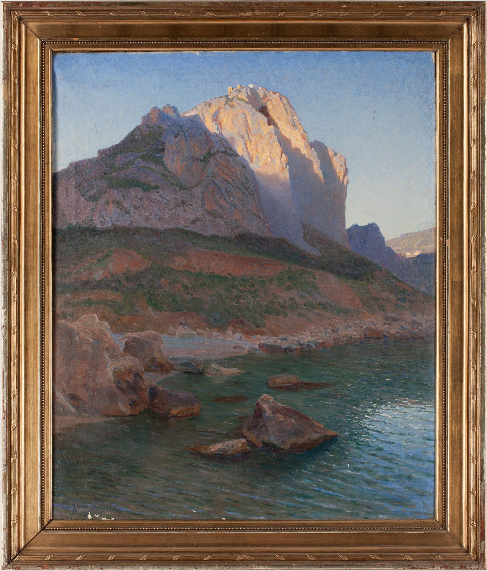 CARL JOHANSSON, olja på duk, sign  Capri 1901.