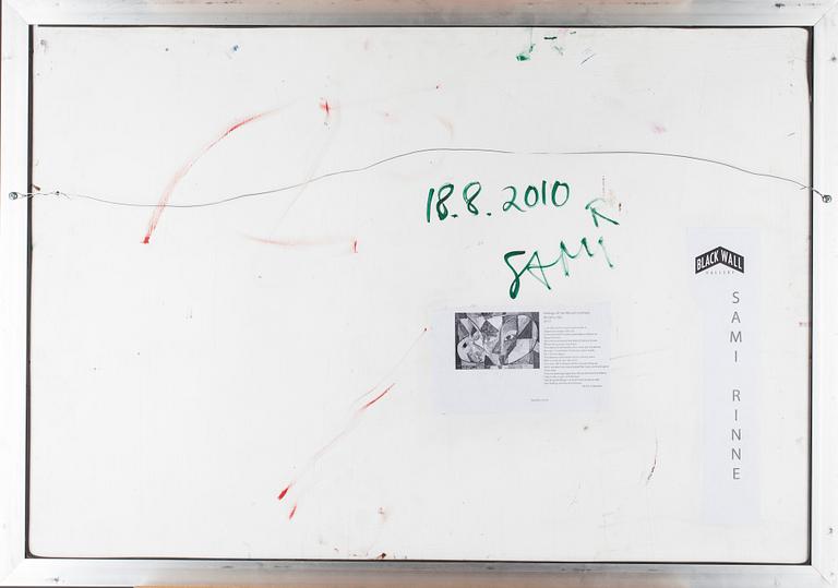 SAMI RINNE, olja och akryl på skiva, signerad och a trego daterad 18.8 2010.