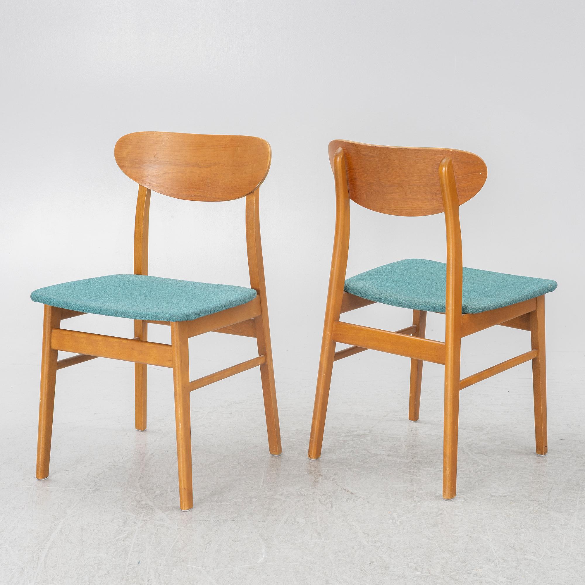 Chairs, 4 pcs, possibly IKEA, 1950s/60s.