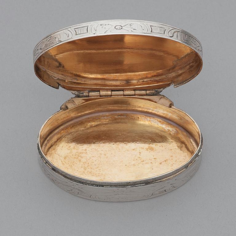 SNUSDOSA, Jonas Berg, Stockholm 1780. Gustaviansk.