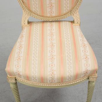 SALONGSGRUPP, 7 delar, gustaviansk stil, 1900-talets början.