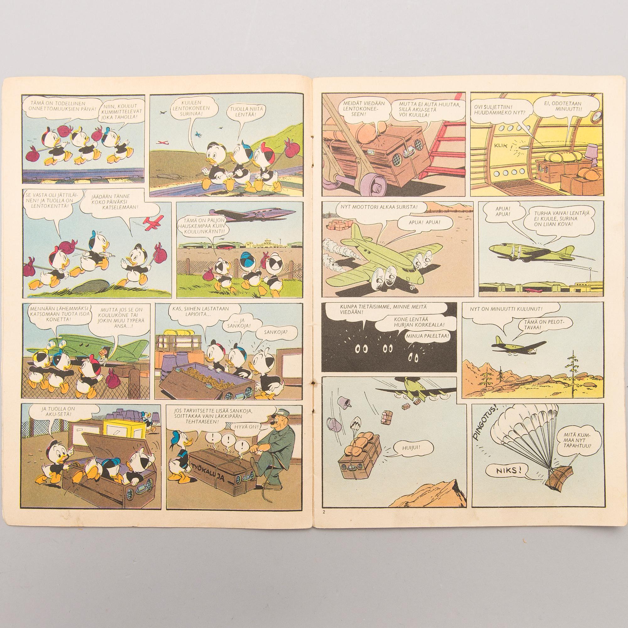 A Finnish Donald Duck Comic Book "Aku Ankka" N:o 12 Joulukuu 1952, Walt Disney.