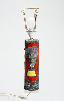 BORDSLAMPA, keramik,  Italien, 1960-tal.