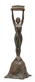 563. GERDA SPRINCHORN, bordslampa, "Solen". Herman Bergmans Gjuteri, Stockholm, jugend.