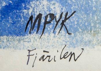 Madeleine Pyk, gouache signerad.