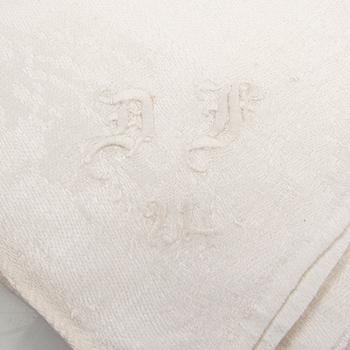 Napkins, 6 pcs damask, circa 1900.