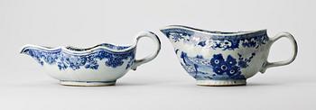 SÅSSNIPOR, 2 st, porslin, Kina, Qianlong (1736-95).
