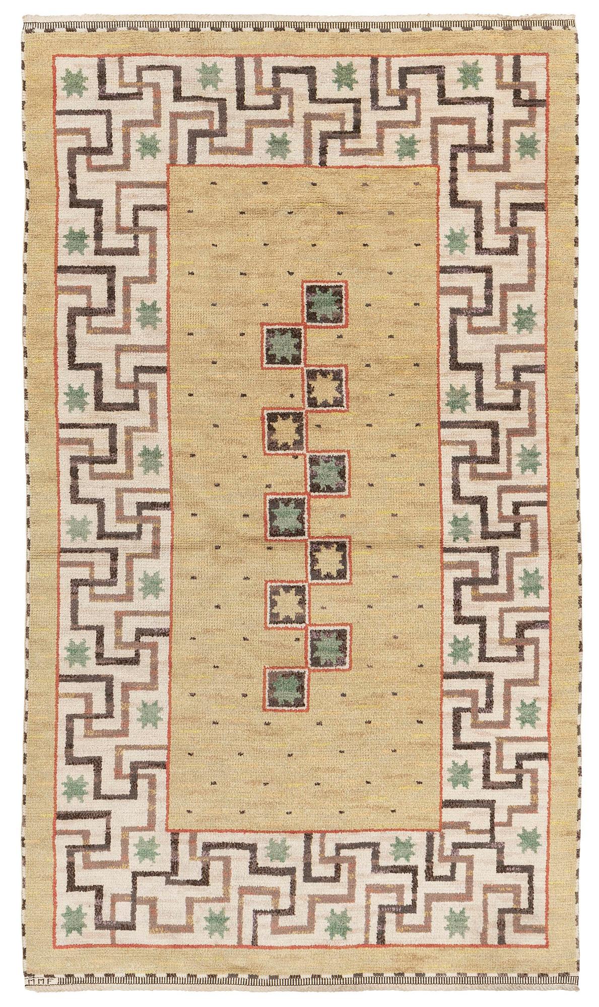 Märta Måås-Fjetterström, a carpet, 'Il Greco', knotted pile, c. 266 x 165 cm, signed MMF.