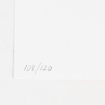 Makode Linde, litografi med UV-lack, signerad och numrerad 108/120.